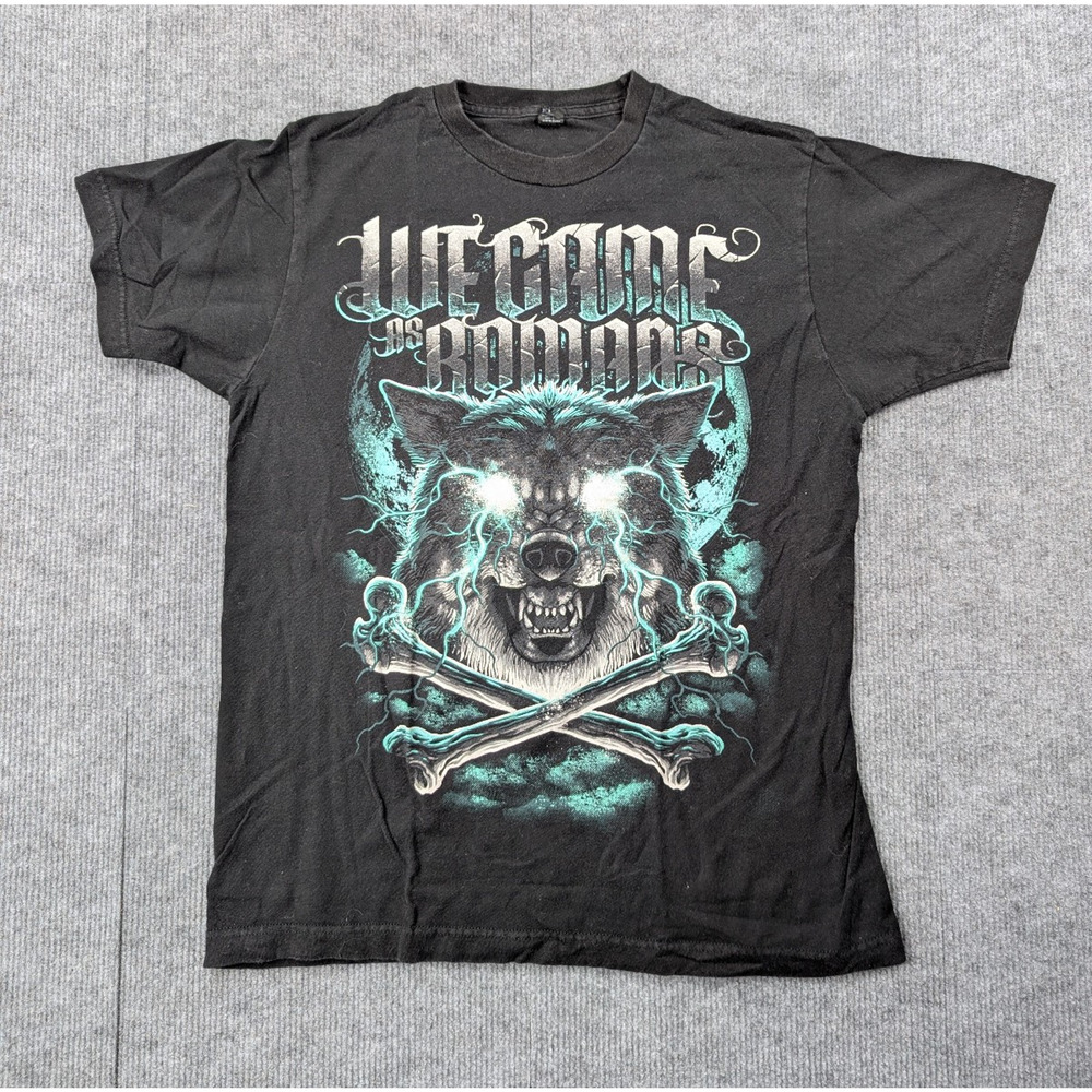 We Came As Romans Shirt Mens Medium Y2K Band Tee Graphic Wolf Lightning Metal